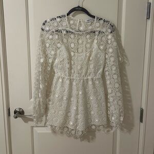 Alice McCall Flower Romper white